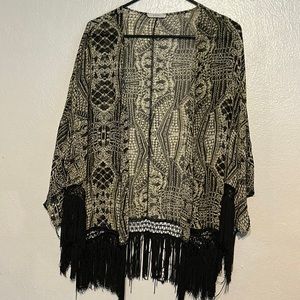 Frilly snake print cover up